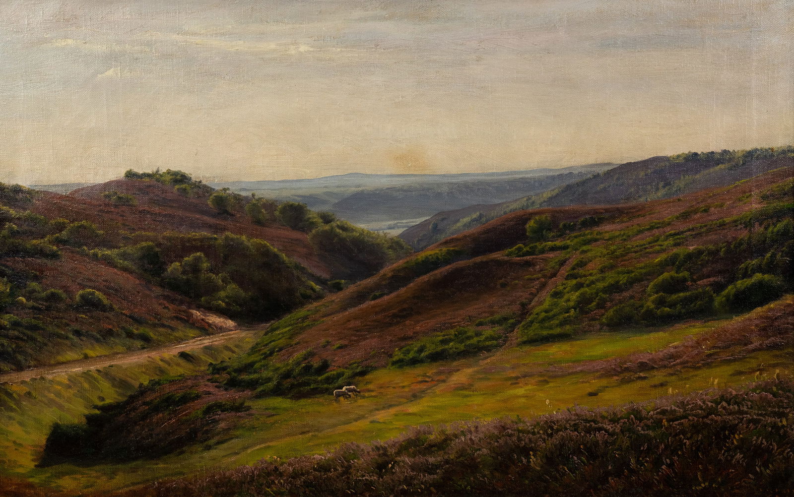 Danish School Landscape Oil on Canvas Painting (1 of 14)