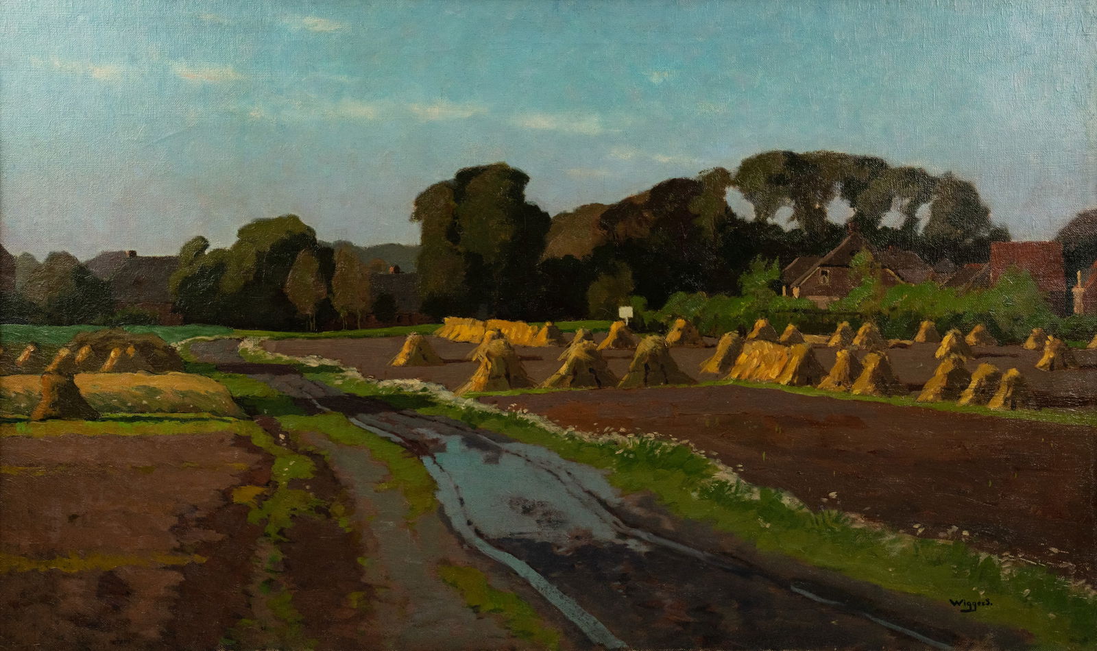 Dirk Wiggers Pastoral Landscape Oil on Canvas (1 of 10)