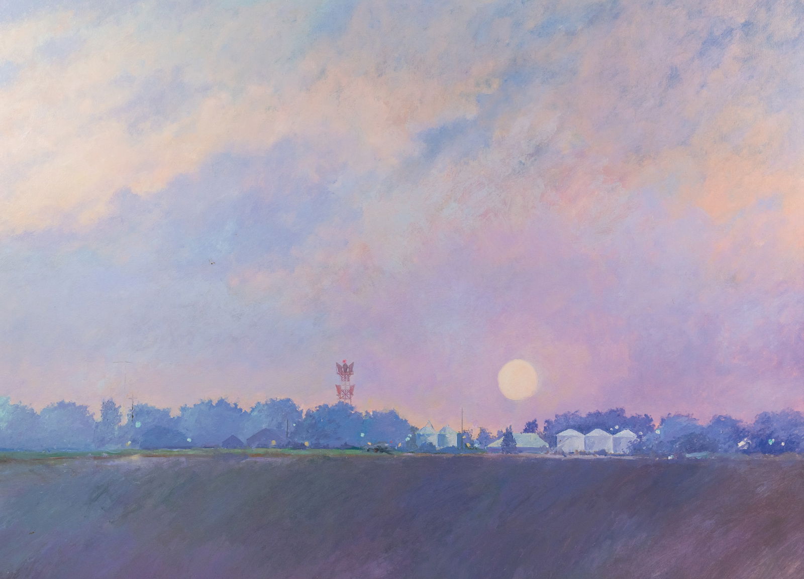 Joseph Pitts 'Delta Farms' Oil on Board (1 of 12)