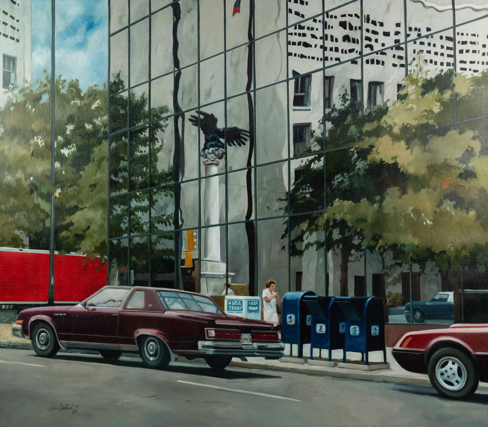 Jim Cantrell 'Federal Reserve Reflected' Oil on Canvas (1 of 13)