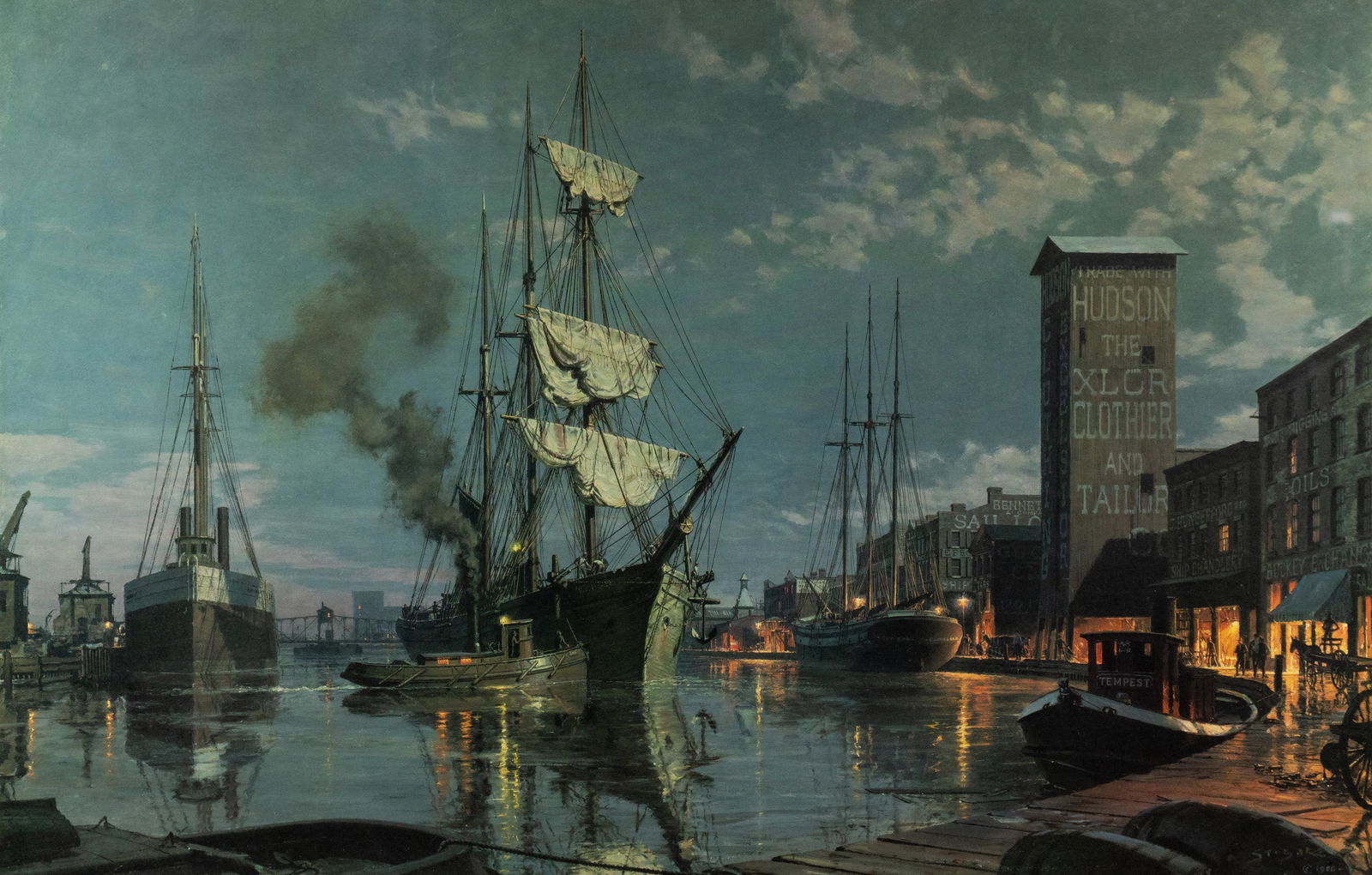 John Stobart 'Moonlight Arrival...' Lithograph (1 of 8)