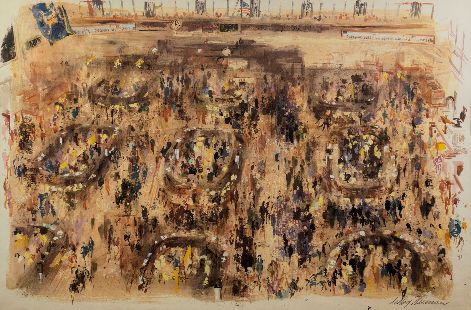 LeRoy Neiman 'Stock Market' Lithograph (1 of 10)