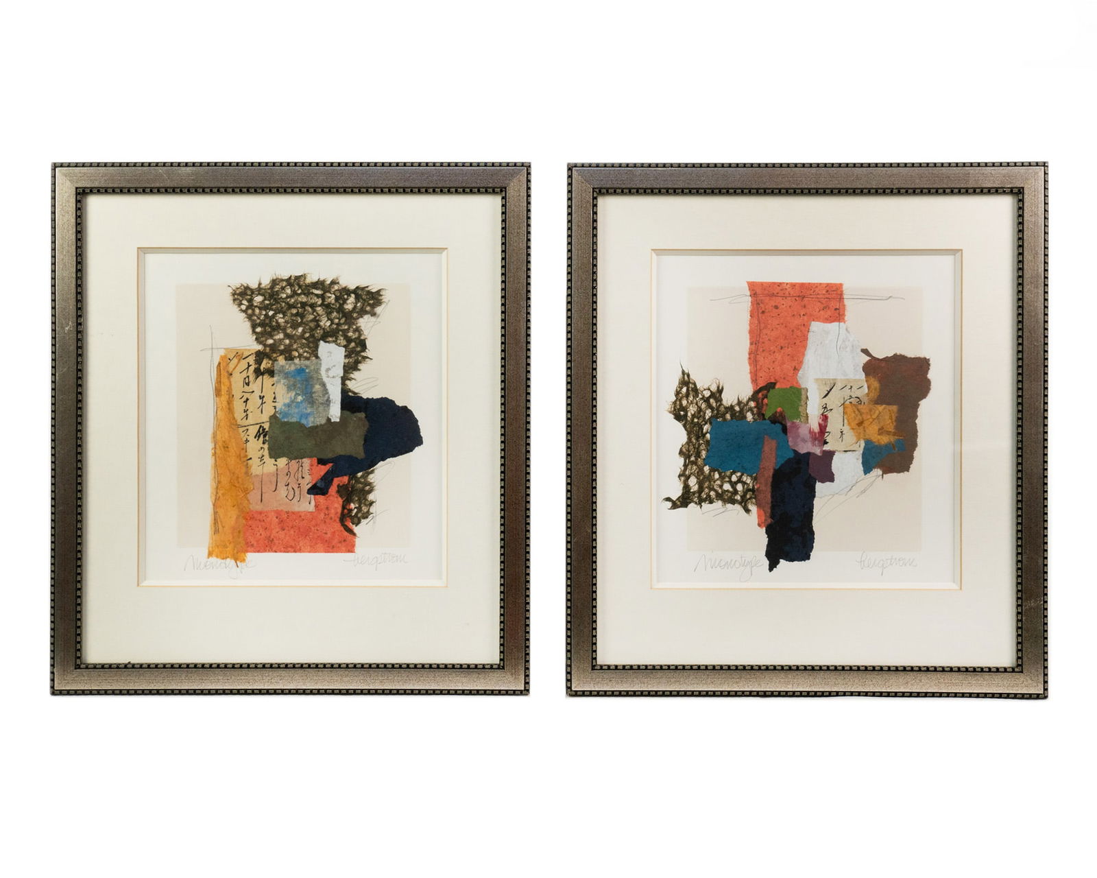 Pair of Marilyn Bergstrom Mixed Media Monotypes (1 of 10)