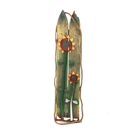 Marc Stinchcomb Folk Art Mixed Media Sled Sculpture