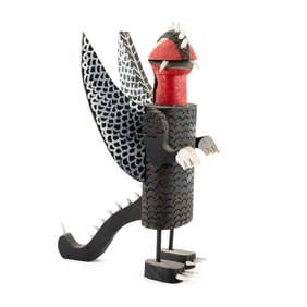 Allen Wilson Devil Hand Carved Folk Art Sculpture