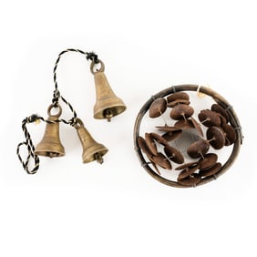 Pair of Vintage Musical Folk Instruments