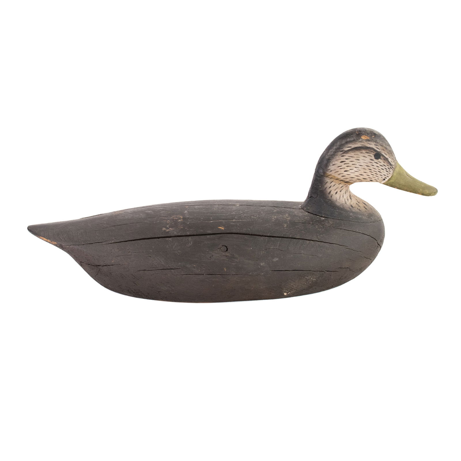 Nelson Verity Hand Carved Black Duck Decoy (1 of 7)