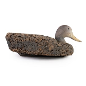 Vintage Black Duck Cork Decoy
