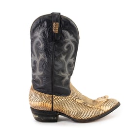 Single Vintage Coyote Joe Western Snakeskin Boot