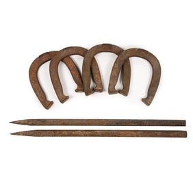 Drop Forged 6-Piece Horseshoes Game Set