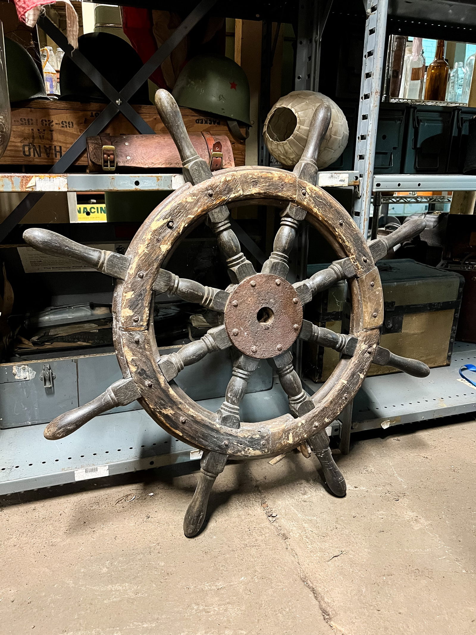 19th C Large Nautical Ship's Wheel (1 of 5)