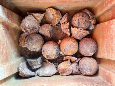 Collection of 9 lb Civil War Projectiles