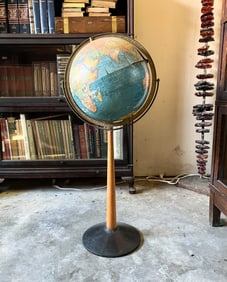Vintage George F Cram Company 'Imperial' Globe on Stand