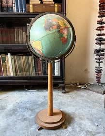 A Replogle 'Reference Globe' on Wooden Stand