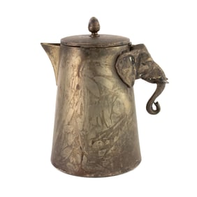 Mid Century Italian Mika Silverplate Elephant Pitcher