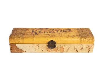 English Victorian Neckties Celluloid Storage Box