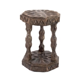 Carved African Chief Stool