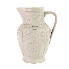Villeroy & Boch Mettlach Stoneware Relief Pitcher