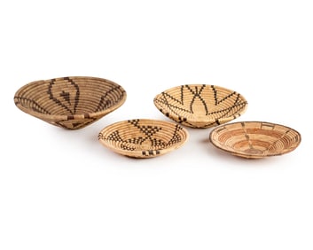 (4) Group of Native American Woven Bowls