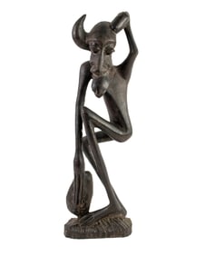 African Makonde Carved Ironwood Shetani Sculpture