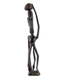 African Makonde Carved Ironwood Shetani Sculpture