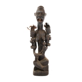 African Congo Yombe Phemba Maternity Figure Sculpture