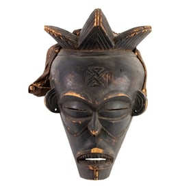 African Congo Chokwe Mwana Pwo Young Female Mask