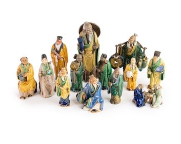 Collection of Chinese Mudman Figurines
