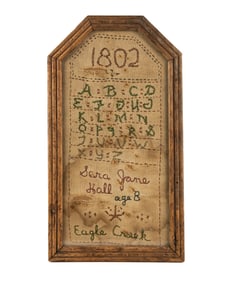 Framed Needlepoint Alphabet Cross Stitch