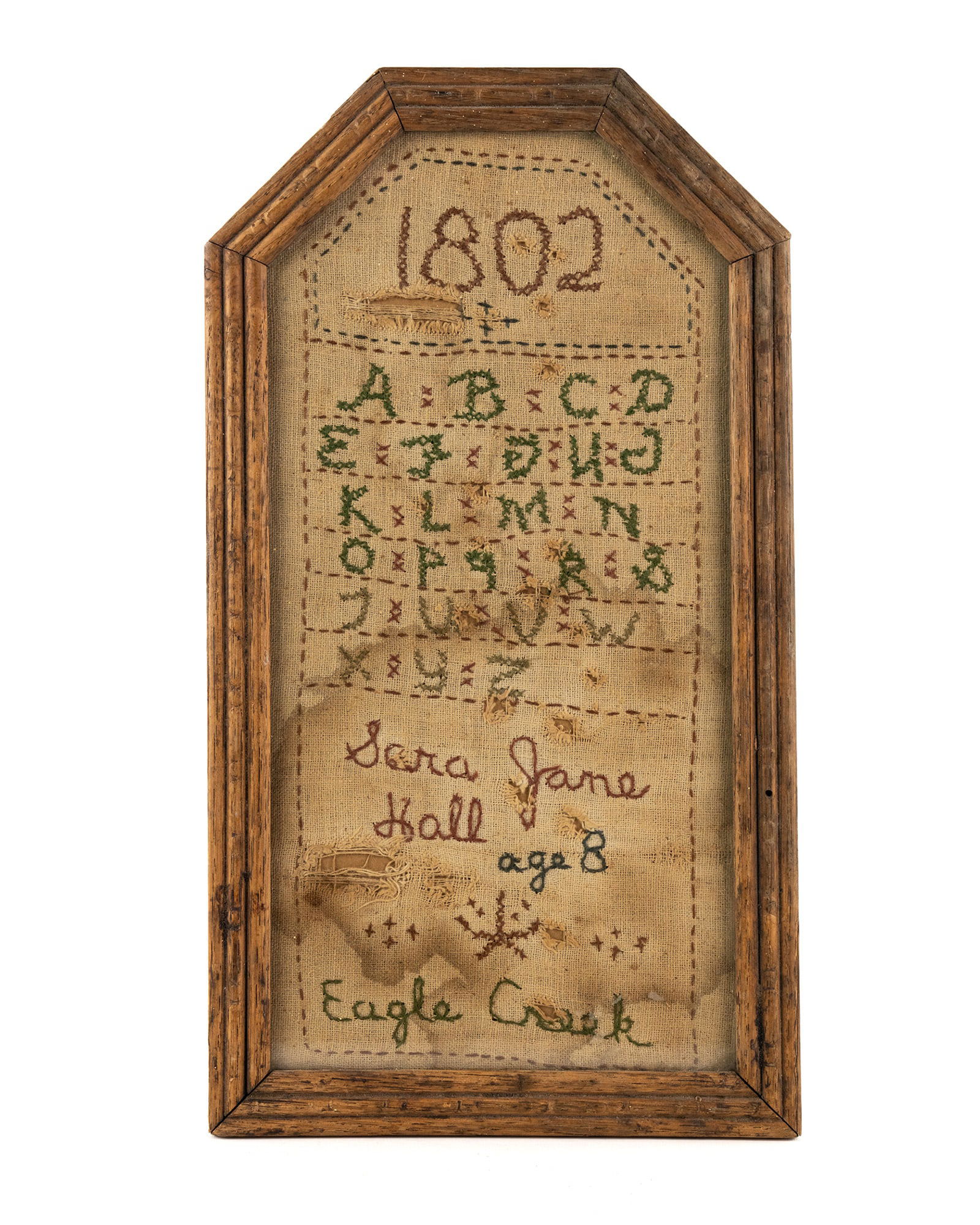 Framed Needlepoint Alphabet Cross Stitch (1 of 5)