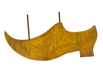 French Cordonnerie Shop Metal Advertising Sign