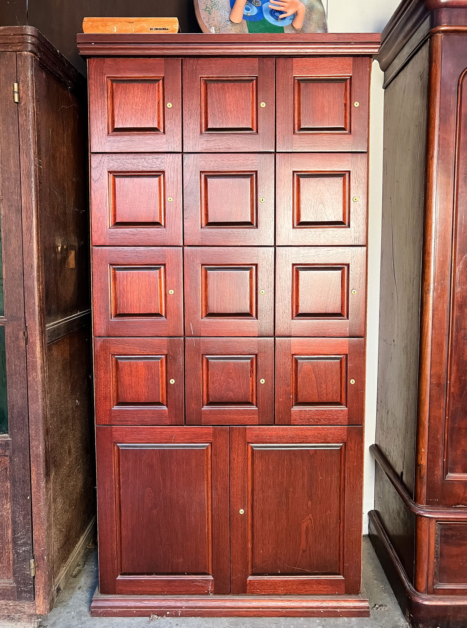 12 Locker Humidor Cigar Cabinet by Wood Projections (1 of 7)