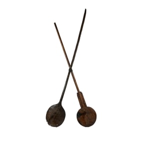 Pair of Antique Primitive Pizza / Bread Shovels