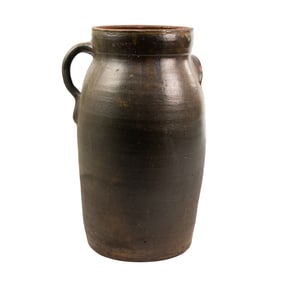 Single Handle Alkaline Glazed Stoneware Pottery Churn