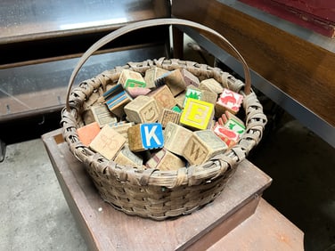 Vintage Wooden Letter Blocks