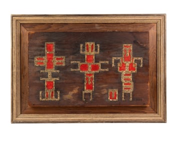 H. V. Hoeffen Untitled Mixed Media on Board Composition