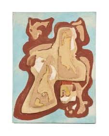 H. V. Hoeffen Untitled Mixed Media on Board Composition