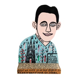 Howard Finster Hand Carved Folk Art Sculpture