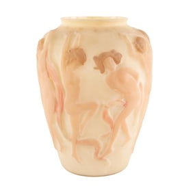 Phoenix Glass Company 'Dancing Nymphs' Glass Vase