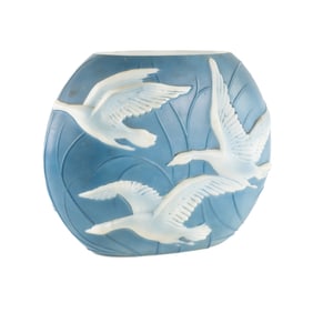 Phoenix Glass Company Art Glass Pillow Vase