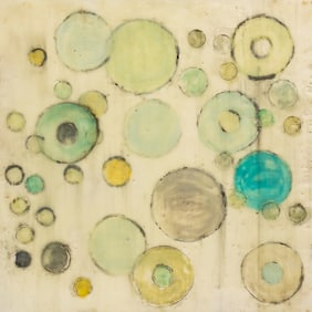 Valerie Kay Dumas Abstract Encaustic on Board Painting