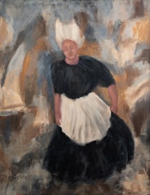 K.S. Kiskman 'She Who Watches' Oil on Canvas Painting