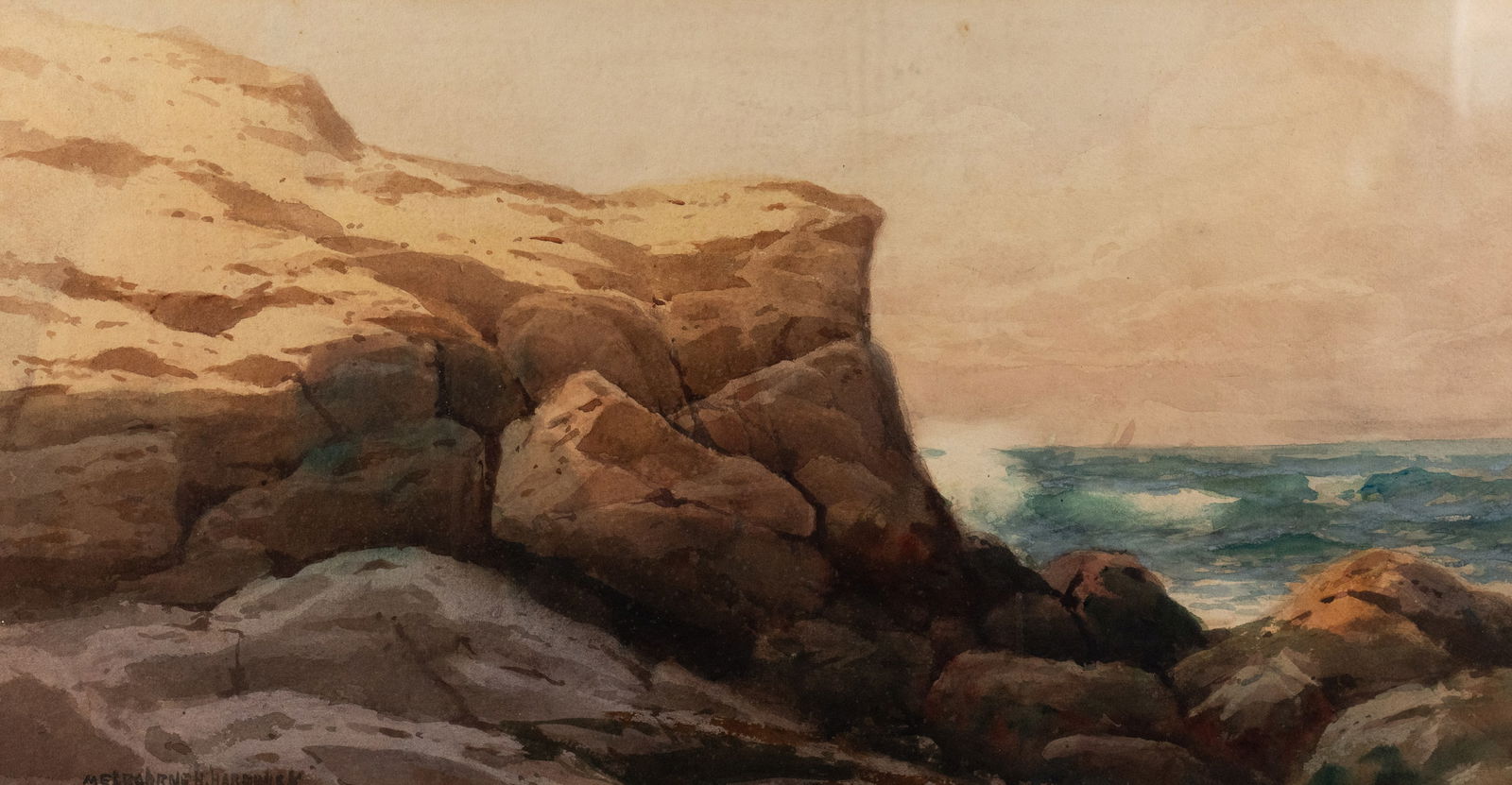 Melbourne Hardwick North Shore Seascape Watercolor (1 of 9)