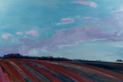 Scott Pope 'Joe's Fields' Oil on Canvas Painting