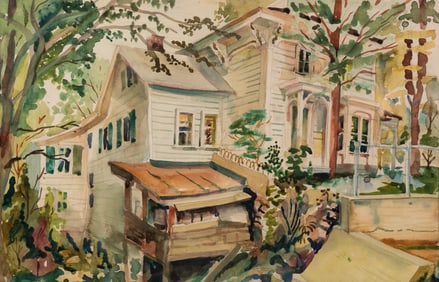 Howard Mandel 'House by the Rill' Watercolor on Paper