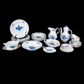 Royal Copenhagen Porcelain Blue Flower 30-Piece Set