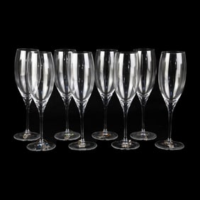 (8) Set of Riedel Sommeliers Crystal Champagne Flutes