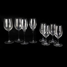 (8) Grouping of Mixed Crystal Stemware inc. Riedel