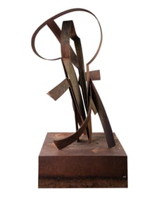 Charles Smith Monumental Abstract Iron Sculpture
