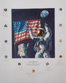 Alan Bean 'In the Beginning...' Offset Lithograph